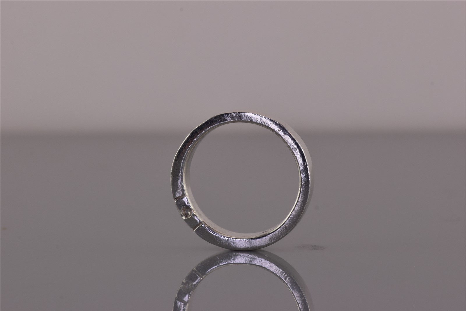 Sterling Silver 4mm Collared Dot Solid Thick Band… - image 6