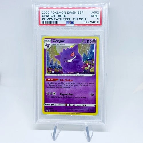Pokemon Gengar Holo 2020 SWSH Black Star Promo Champions Path Special #052 PSA 9