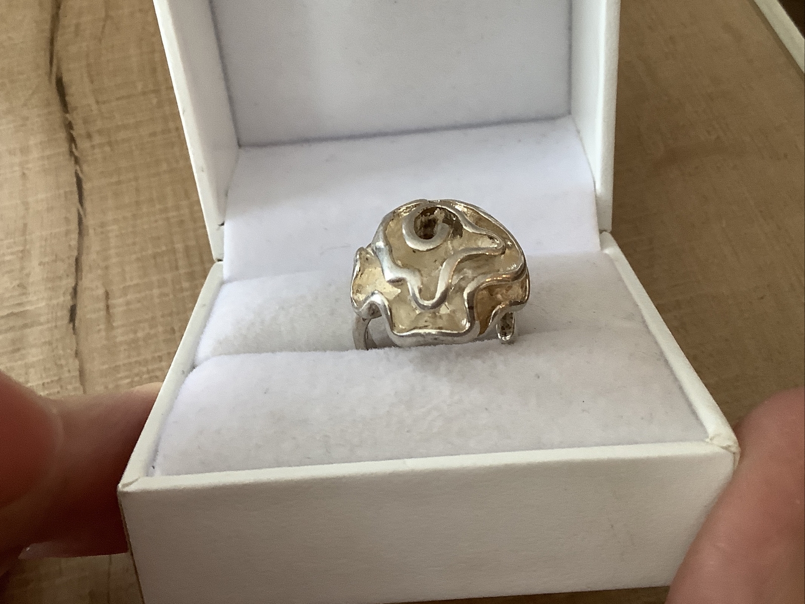 Solid Sterling Silver Adjustable Flower Bud Rose … - image 4