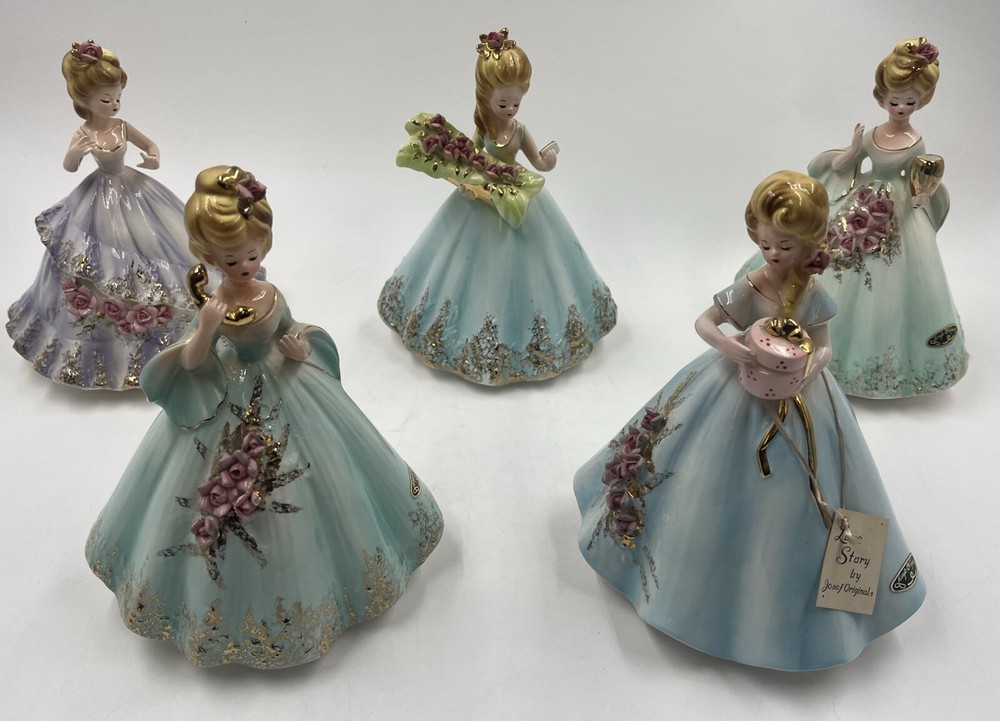 Vintage Josef Originals Figurines Romance Series Lot of 5 Engagement Courtship