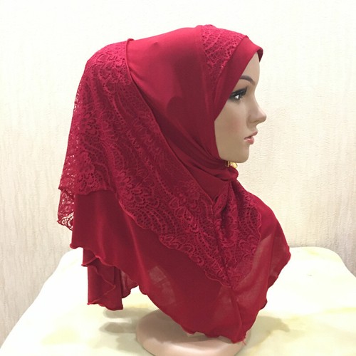 Muslim Women Headscarf Shawl Scarf Hijab Wrap Headwear One Piece Amira Islamic - Photo 6/15