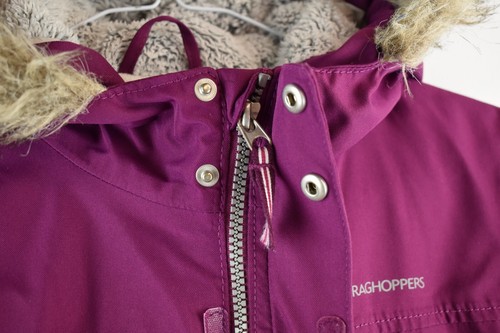 CRAGHOPPERS Purple Parka Coat size 11-12 Girls Winter Jacket Casual Outdoors - Picture 5 of 11