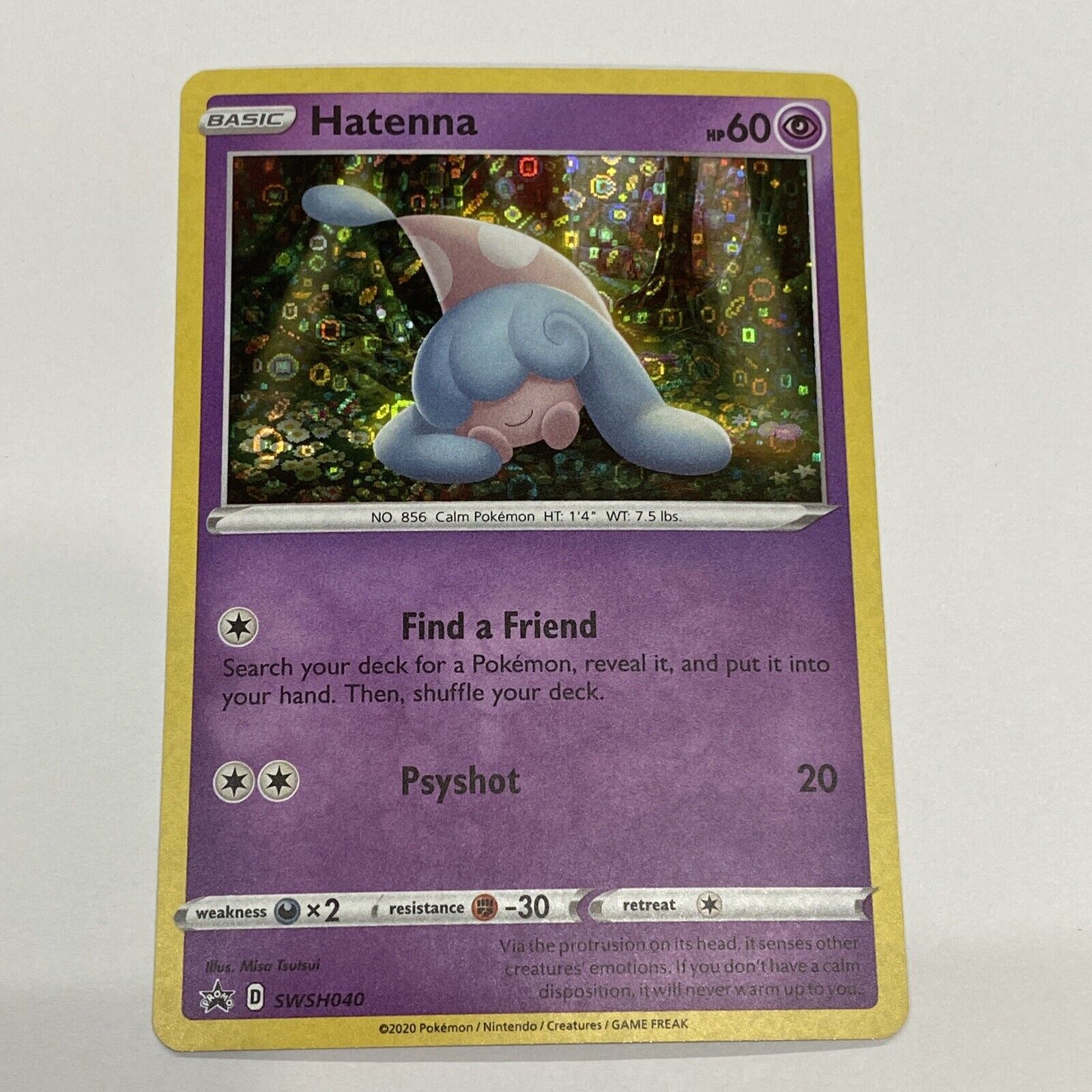 Hatenna - 253/190 - Shiny Holo - Pokemon Singles » Sword & Shield