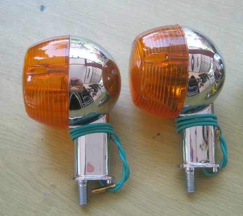 YAMAHA CHAPPY LB50 LB80 50 RD50 RD60 RD125 GT50 GT80 DT80 BLINKER SET VERCHROMT - Picture 6 of 8
