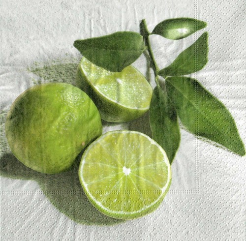 4 x Single Paper Napkins for Decoupage Craft Table Green Lime 27 - Picture 2 of 3