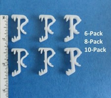 1 Inch White - Mini Blinds Single Slat Valance Retainer Clips 6-10 Pack