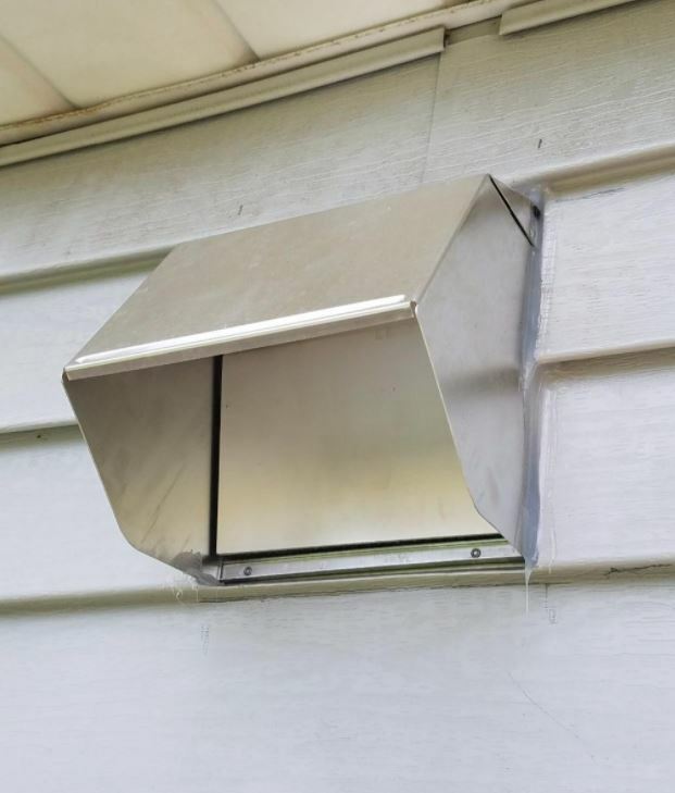 Wall Vent Cover Exterior Cap 6" Duct Vent Silver Kitchen Exhaust Fan ...