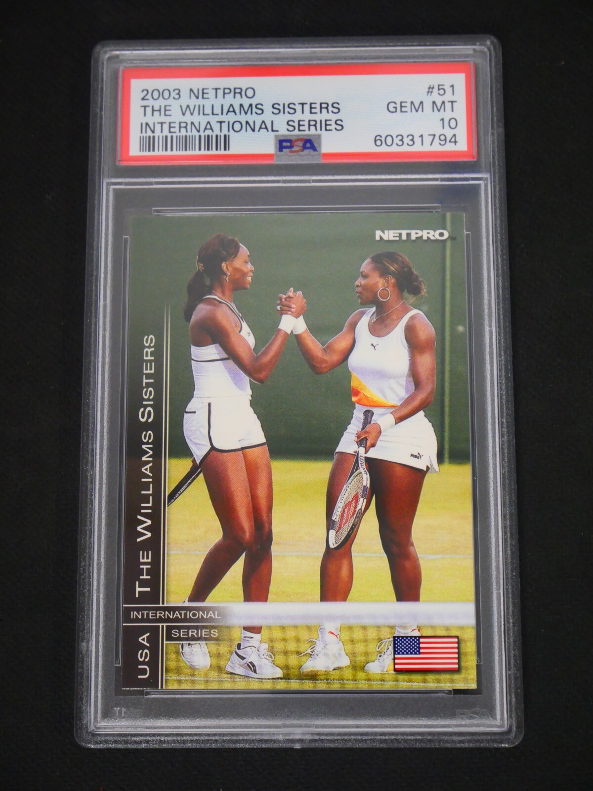 THE WILLIAMS SISTERS 2003 NETPRO INTERNATIONAL SERIES #51 PSA 10 GEM MINT *17179