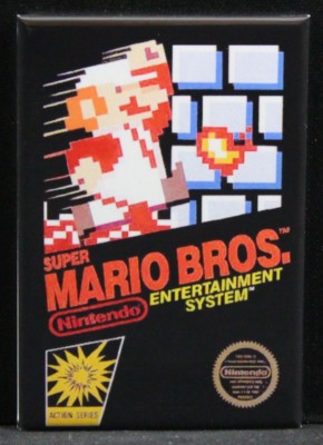 Super Mario Bros. Game Box 2 X 3 Fridge Magnet. 