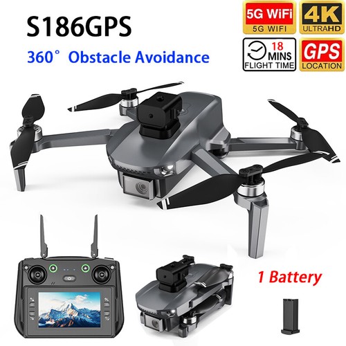 Cuadricóptero RC S186 Drone GPS WIFI FPV 4K HD Doble Cámara 360° Evitación de Obstáculos - Imagen 1 de 21