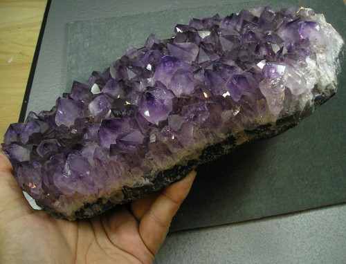 Large Amethyst Purple Crystal Geode Specimen Brazil 25cm 10" 2.83kg 6 lb 3.8 oz
