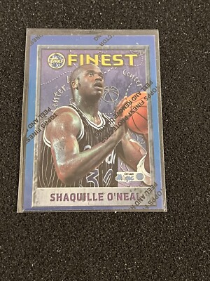 Shaquille O'Neal 1995-96 Topps Finest #32 Magic HOF Lakers | eBay