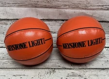 VTG Keystone Light Beer Inflatable Basketball Lot Of (2) Basketball Advertising