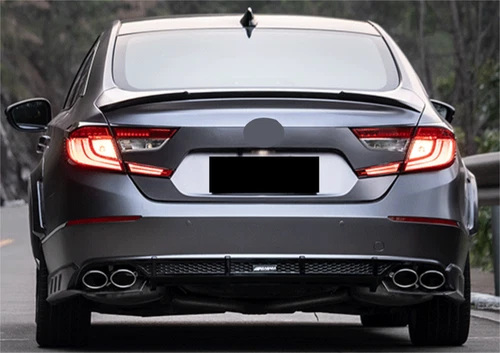 ABS Black JDM Style Rear Spoiler Wing Trunk For 2018-2022 Honda Accord Sedan 4DR - Picture 2 of 7