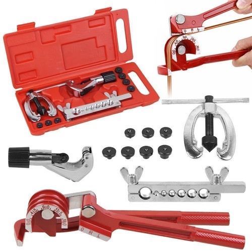 Set flangiatrice professionale set utensili flangiatura tubo freno flangiatura pinza piegatubi - Foto 3 di 19
