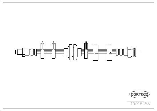 19018558 CORTECO Brake Hose for ALFA ROMEO,FIAT,LANCIA