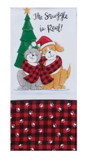 Kay Dee designs kitchen towel dual purpose terry Dog cat Christmas H6293 snuggle