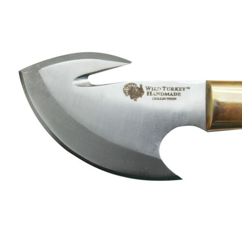 Cuchillo de hoja fija Wild Turkey hecho a mano colección 8" gancho intestinal gancho - Imagen 4 de 6