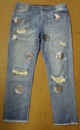 SASS & BIDE "Attention Seeking" Sequin Spot Embellished Jeans - Size 30 - $320 - Picture 5 of 9