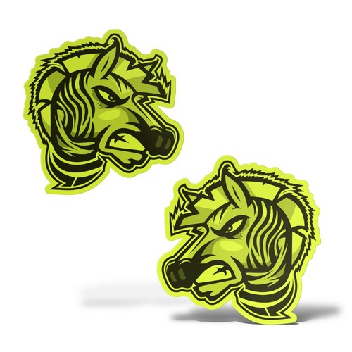 X2 Sticker ZEBRA Adhesivo PVC Auto Moto Camper 4X4 Fuoristrada Casco Laptop Casa - Imagen 10 de 14