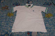 Psycho Bunny Griston Neon Tipped Polo White/Neon Polo Boys Size 14/16 60