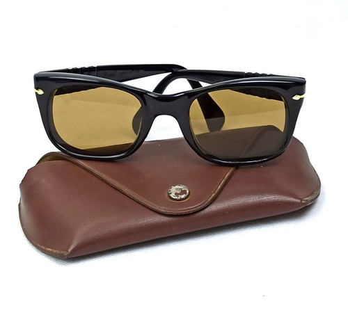 VERY RARE 6156 PERSOL RATTI SUNGLASSES VINTAGE BLACK FRAME ITALY 60s OUTDOOR MEN
