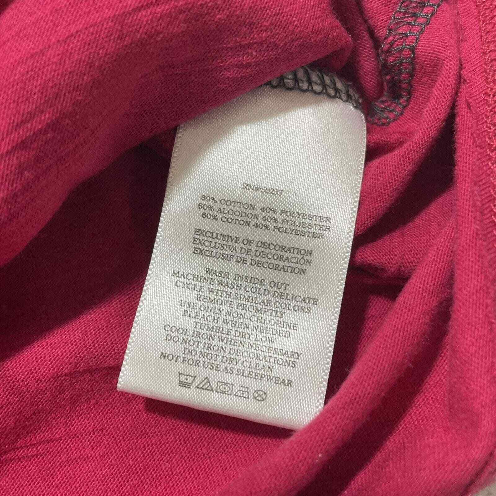 Lucky Brand Live in Love Girl's Large Pink Gray Raglan Sleeve Crewneck Shirt image 6
