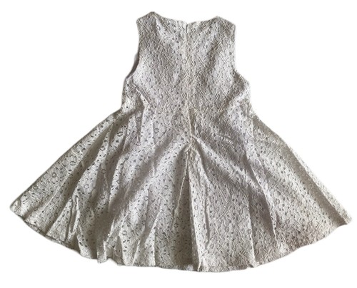 Vestito estivo festa bambina cotone fiori pizzo bianco pesca 12-18-24 lun 2-5 anni - Foto 8 di 10