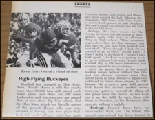 1968 Ohio State Buckeyes Article Clipping Rex Kern Jim Otis Woody Hayes Champs
