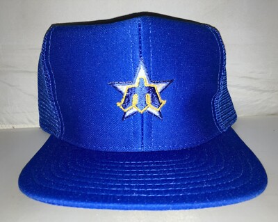 Vtg Seattle Mariners Snapback Trucker hat cap MLB Baseball 80s Triton Rare