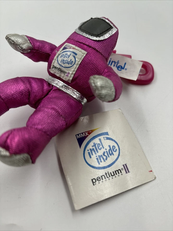🔥🔥Vintage Intel Pentium II RARE PINK Astronaut Doll/Keychain NEW - Image 2 of 4