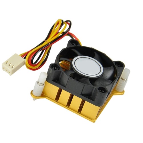 Gold Aluminium Heatsink DC5V 12V 40mm 40x40x10mm Fan for Efficient Northbridge - Picture 10 of 11