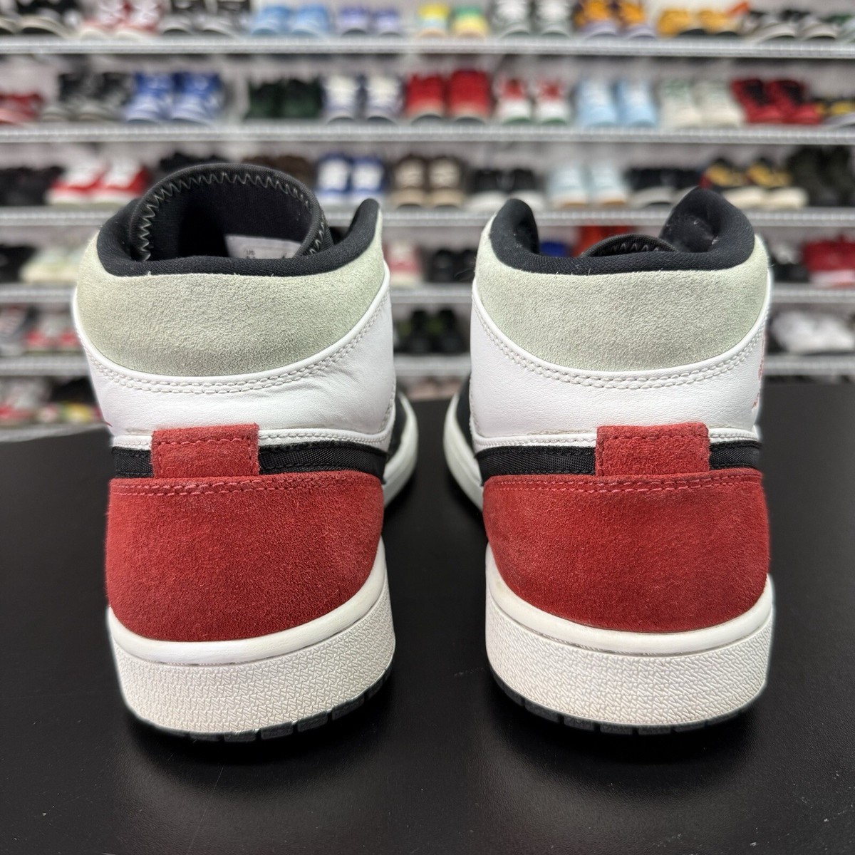 Nike Air Jordan 1 Mid SE 852542-100 Men\'s Size 8 Red Black White Athletic Shoes $_57.JPG?set_id=880000500F main image 2