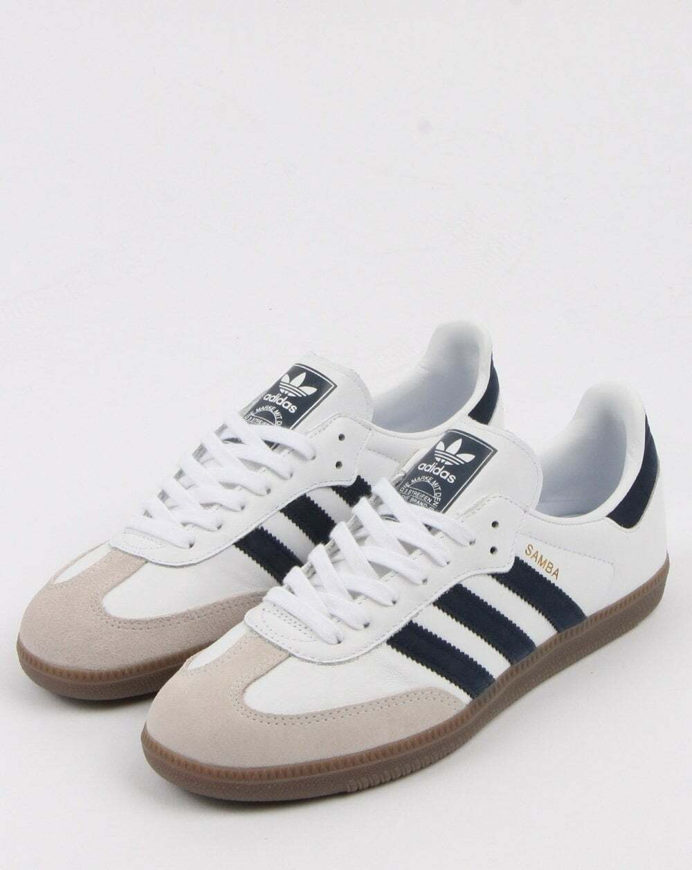 Adidas Samba Og Trainers Weiß & Navy Navy Navy BNIBWT Adidas Samba Og Trainers Weiß & Navy Navy Navy BNIBWT