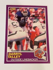 1989 Score Supplemental Football #379 - Darryl Talley - Buffalo Bills