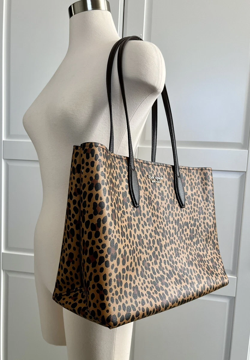 Kate Spade All Day Structured Tote Leopard Print