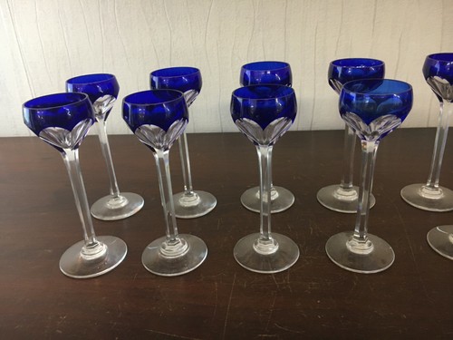 8 Bicchieri Liquore Blu IN Cristallo Di Baccarat ( Costo Un Pezzo) - Bild 3 von 9