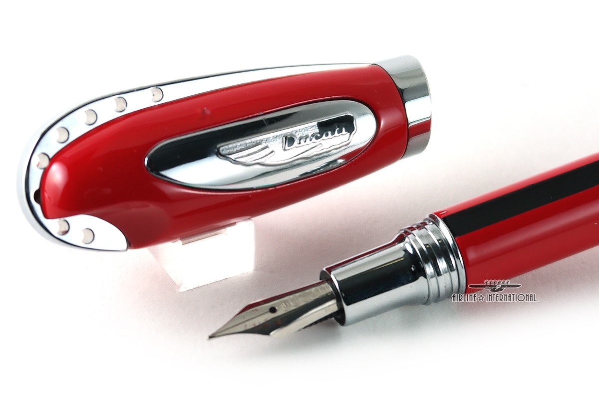 Ducati Writing Machines Red & Black Fountain Pen - M Steel Nib | eBay