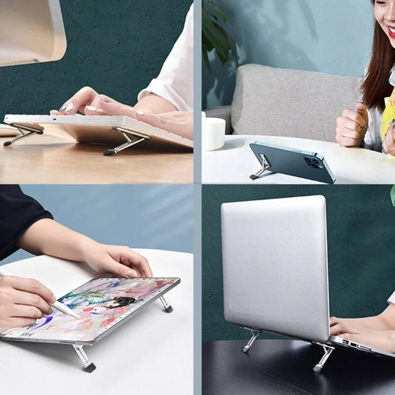Laptop Stand, Laptop Holder Risers Computer Tablet Stand Adjustable Aluminum