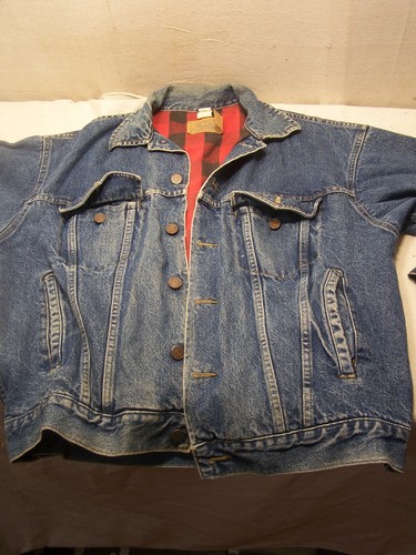 vintage plain pockets brand denim jacket medium - Picture 4 of 7