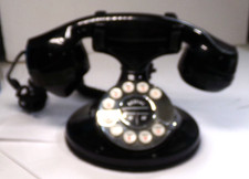 1993 Phone TeleConcepts Model 230542 Black circa 1926 Push Dial Phone UNTESTED