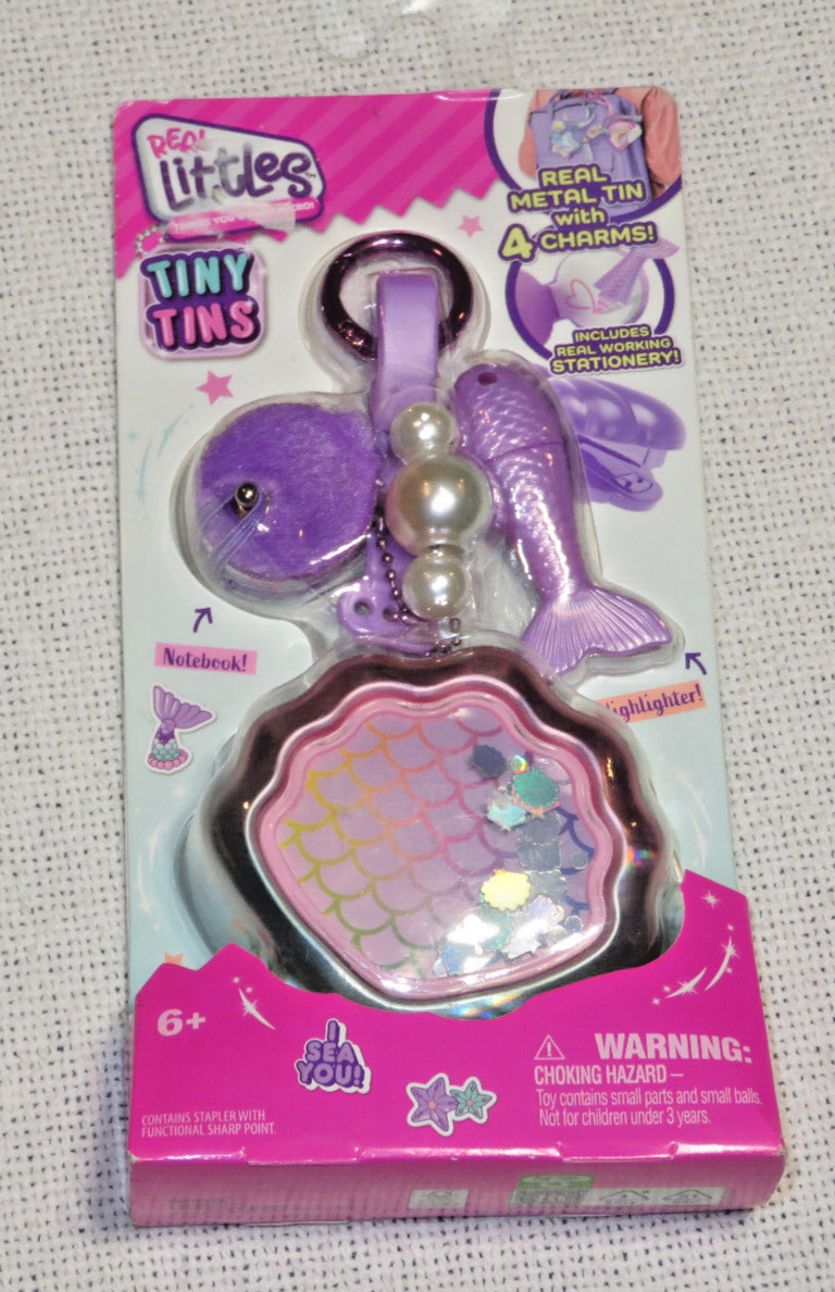 Moose Toys Real Littles Tiny Tins with 4 Charms and Stationery