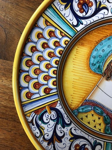 Finest Deruta Pottery Plate 10" -Made Painted by hand Italy - Picture 7 of 9