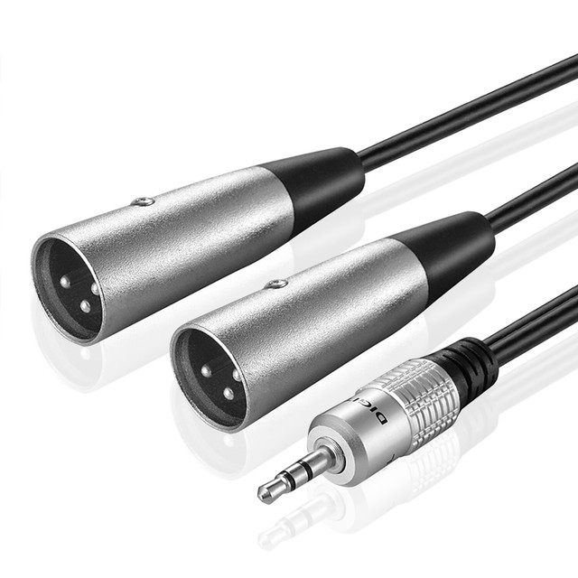 Chord Classic Audio Lead Cable 3.5mm TRS Jack Plug XLR Male Balanced 0.5m
