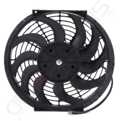 Two 12 nch Radator Fan RACNG COOLNG Unversal Electrc + mountng kt black | eBay