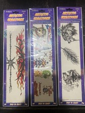 3 Sheets of Temporary Tattoos - Each sheet has many Tattoos -Waterproof Series 6
