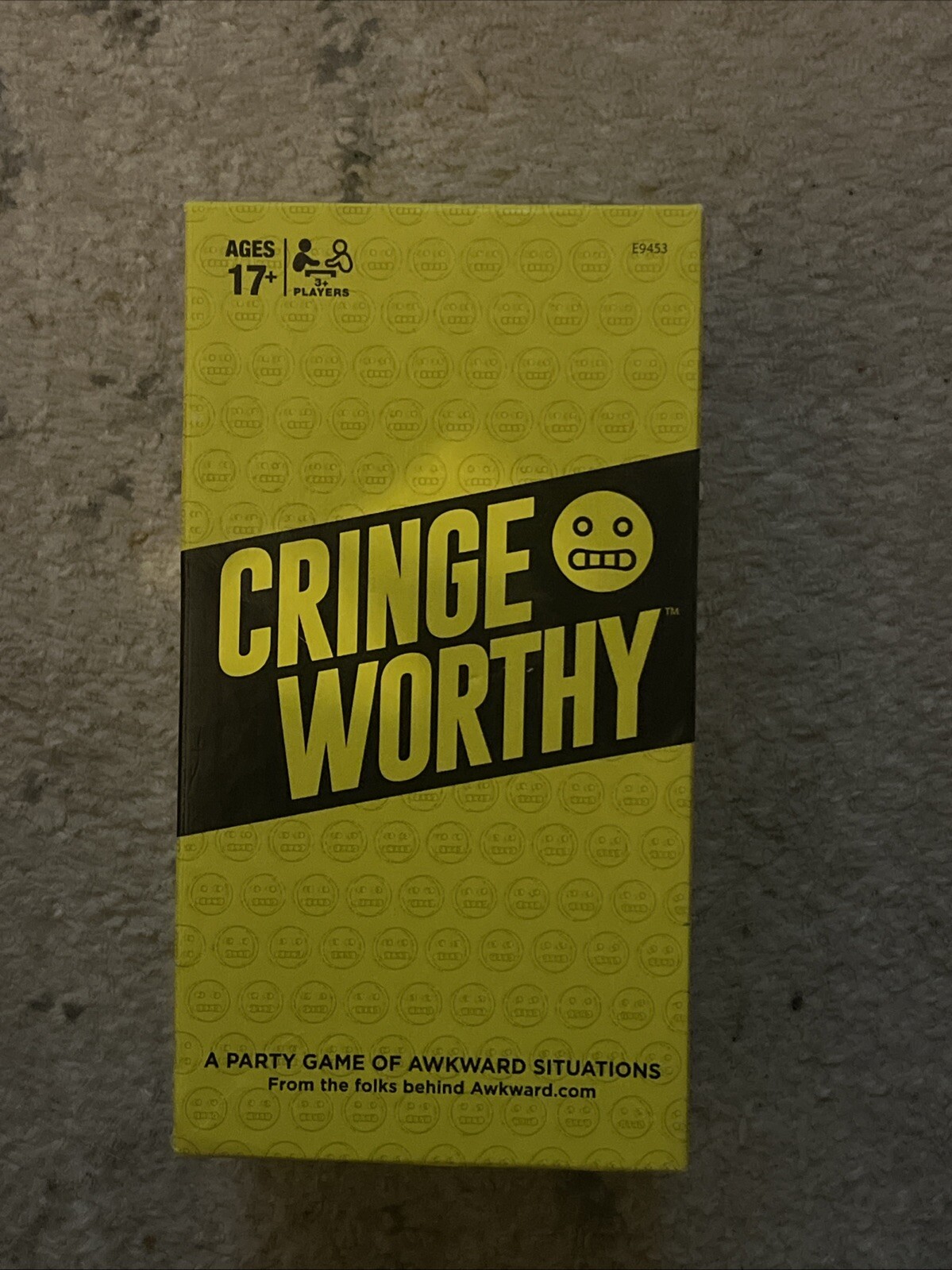 CRINGE WORTHY PARTY GAME AWKWARD SITUATIONS CARDS 17+ HASBRO MIN 3 PLAYERS