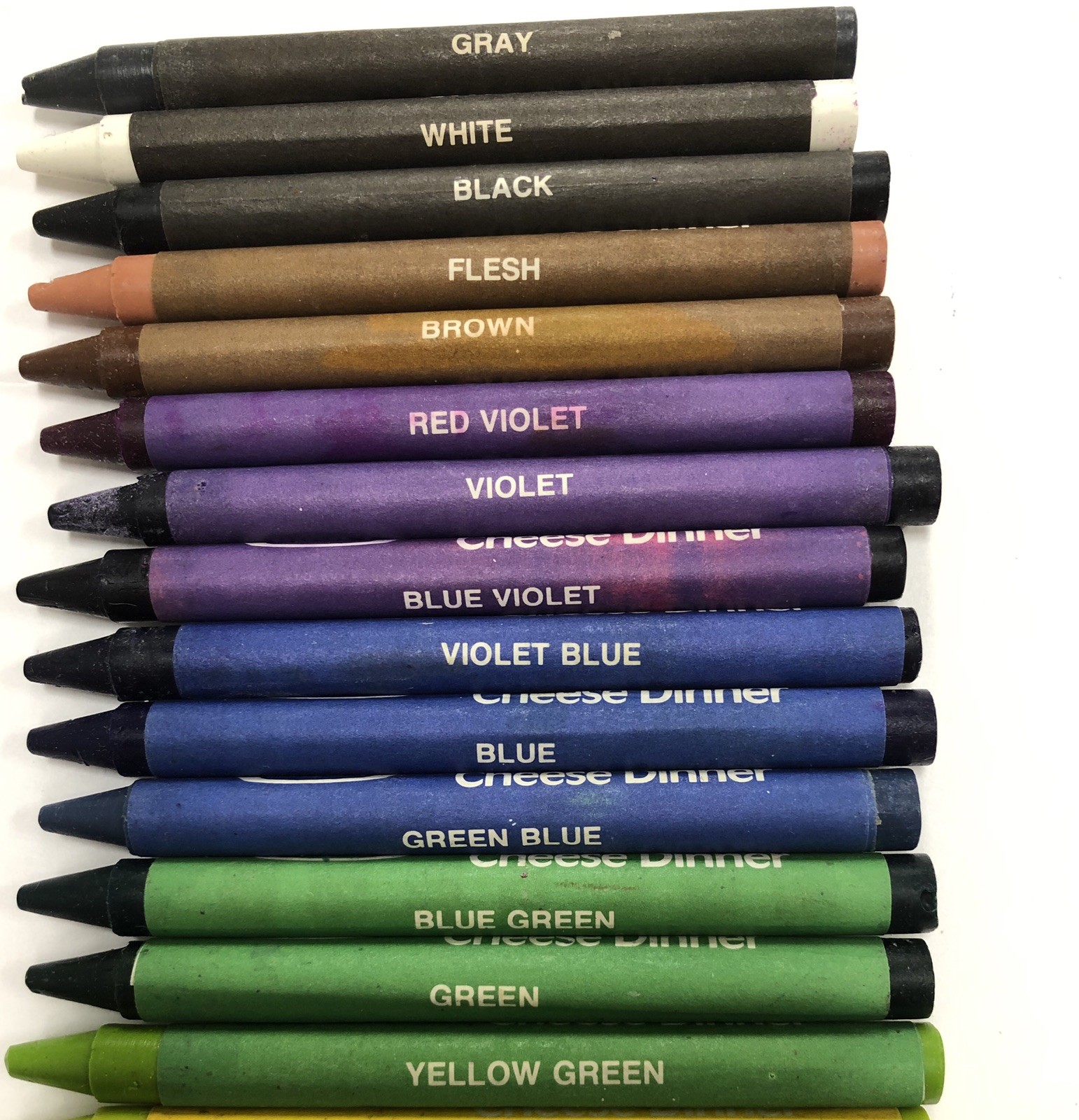 Vintage Kraft Cheese and Macaroni Dinner Crayons Promotional Box of 24  crayons | eBay