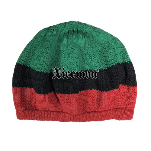 Rasta Cap Dread Tam Hats Beret Bonet Caps Africa Crown Reggae Marley Jamaica M/L - Picture 45 of 68