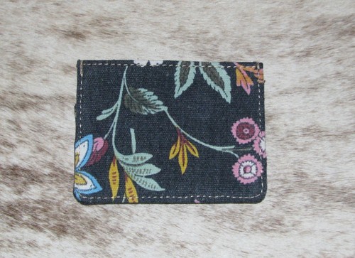 Myra Bags #8691B Canvas "Prairie Flower" 4"x3" ID, Card Holder~RFID Blocking - Picture 2 of 3